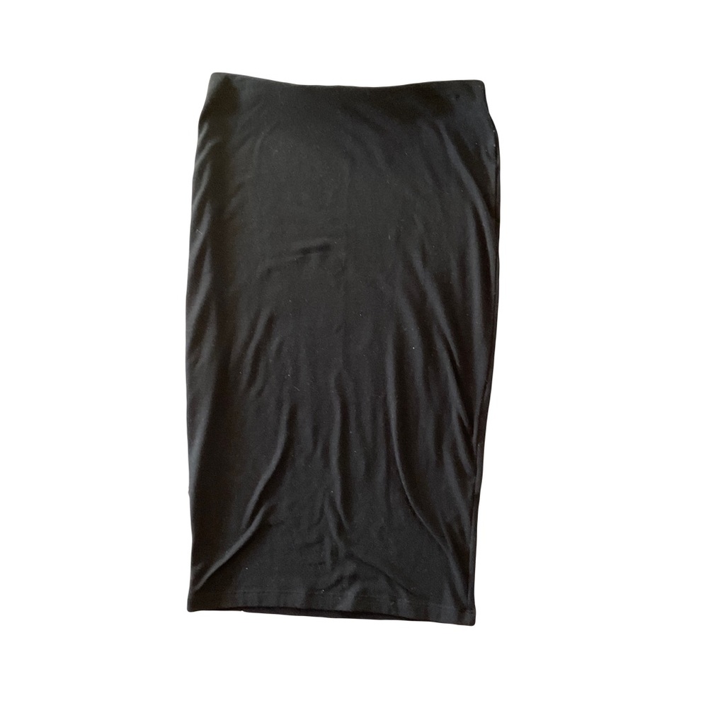 F21 Black Midi Pencil Skirt